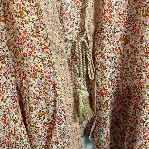NWT Free People Lola Printed Kimono Size M - Picture 4 of 10